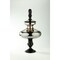 CC Home Furnishings Glossy Pedestal Glass Jar with Finial Lid - 24.5" - Silver and Black